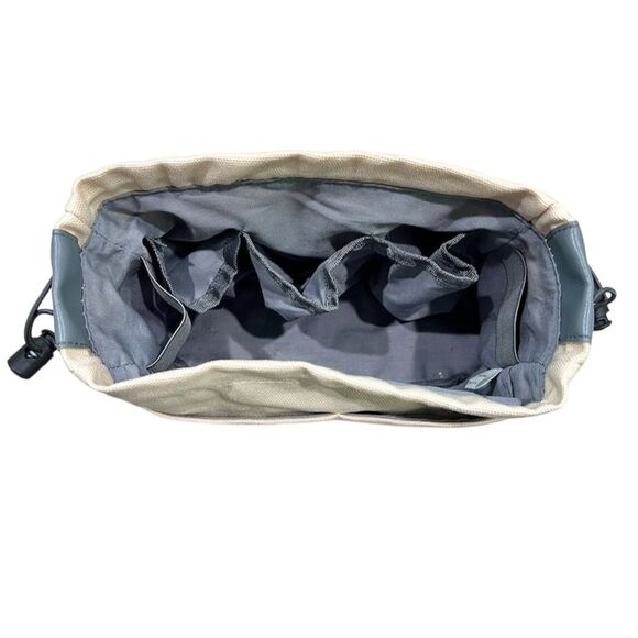 Happy Wahine Beige Canvas Bag Women's Drawstring Purse Organizer - Picture 2 of 5